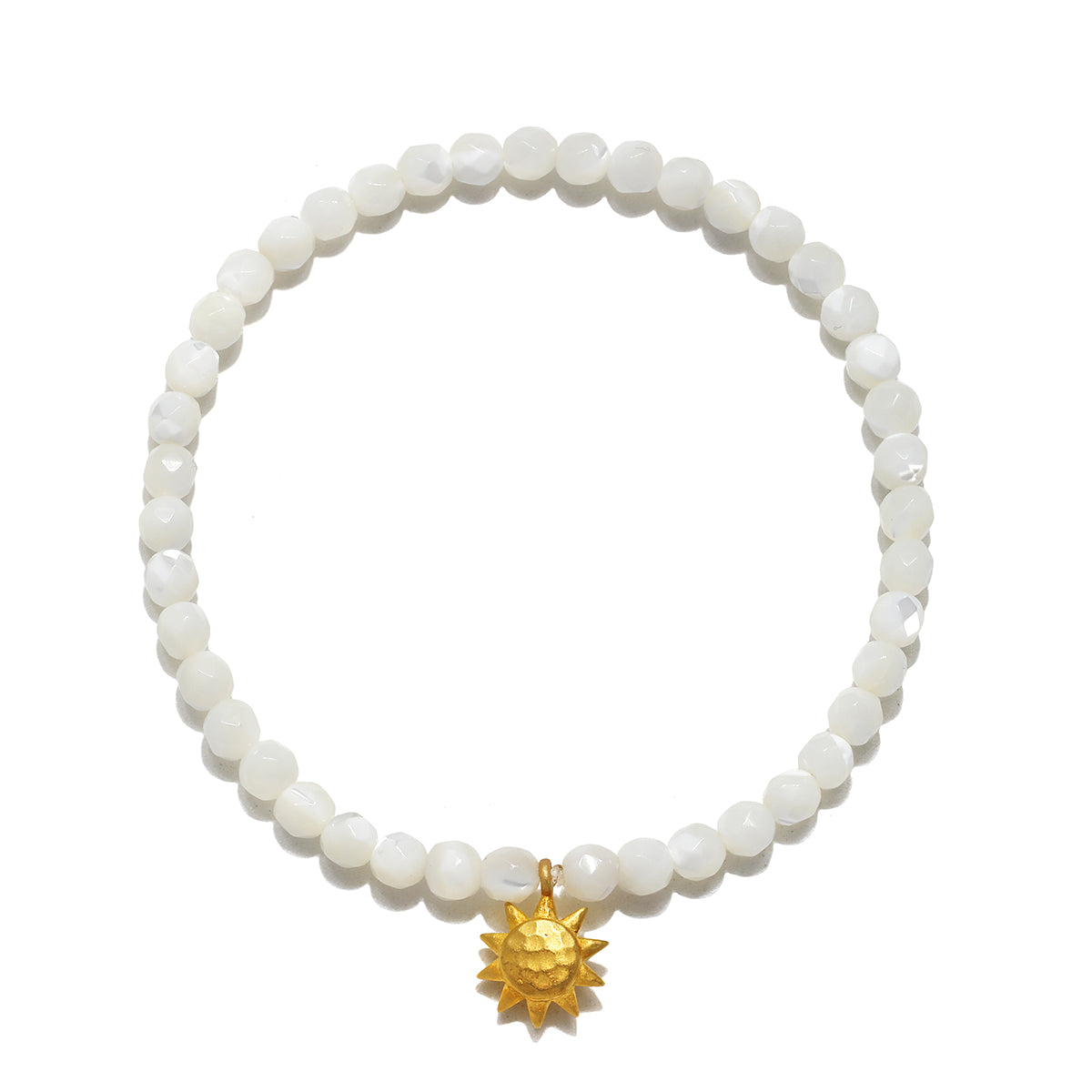 Dawning Wisdom Mother of Pearl Sun Stretch Bracelet