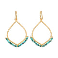 Healing Journey Turquoise Lotus Petal Earrings