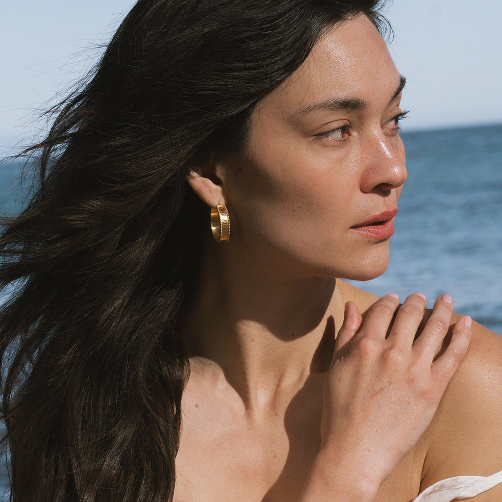 Bold Spirit Gold Hoop Earrings