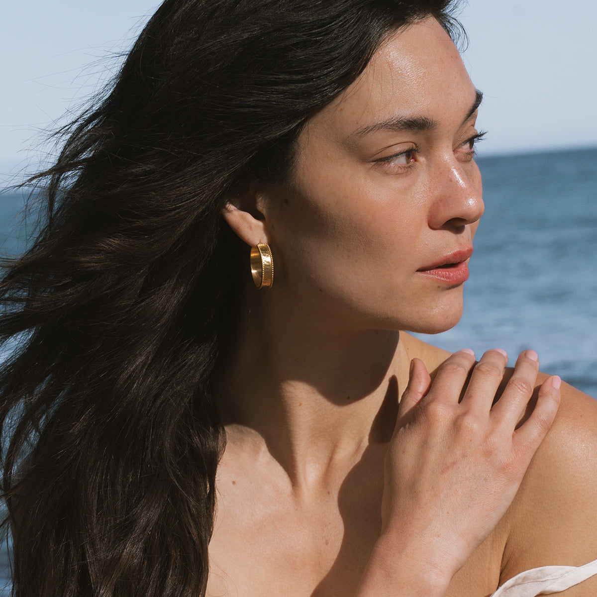 Bold Spirit Gold Hoop Earrings