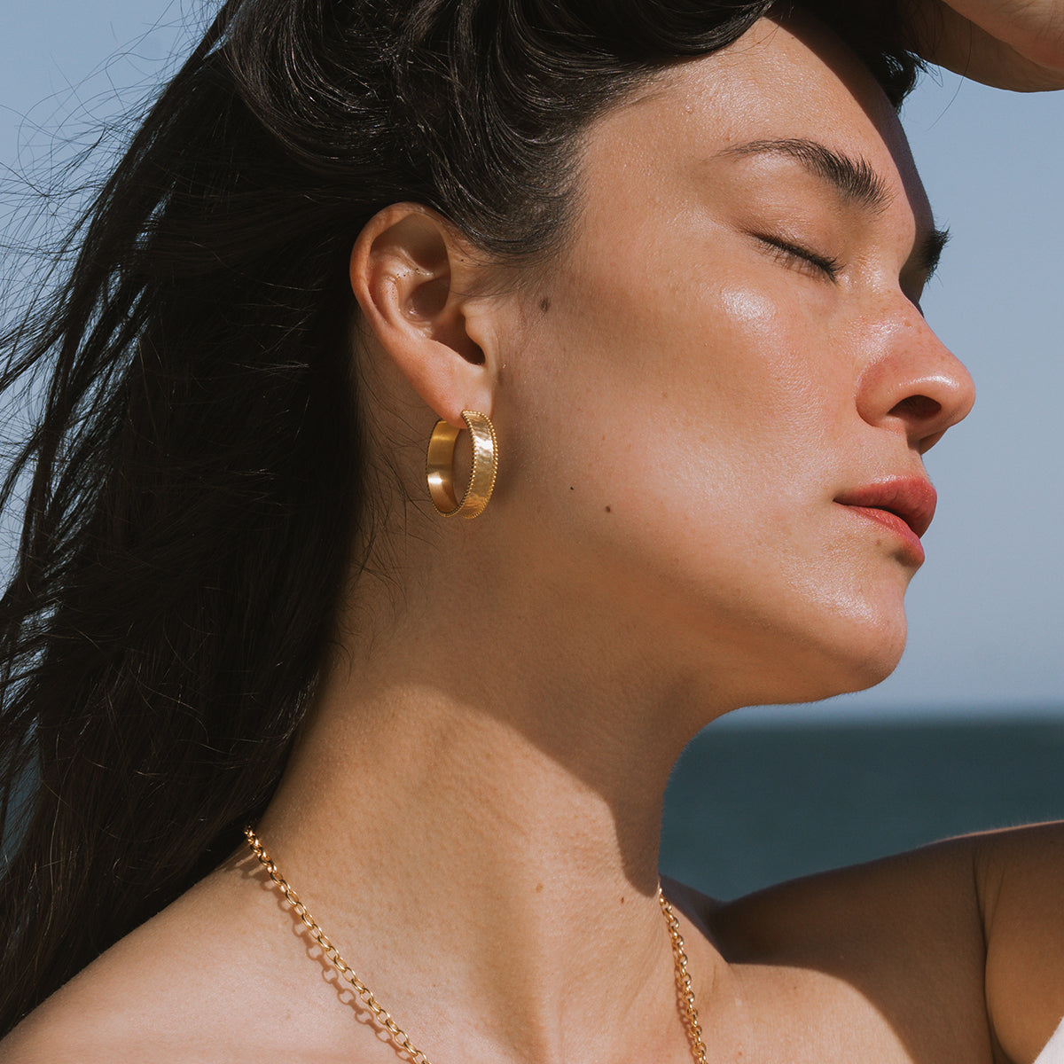 Bold Spirit Gold Hoop Earrings