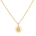 New Horizon White Topaz Sun Necklace