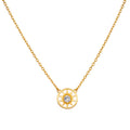 New Day White Topaz Sun Necklace