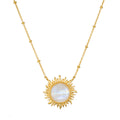 Dawn of Hope Moonstone Sun Necklace