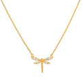 Transforming Spirit White Topaz Dragonfly Necklace