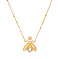 Sacred Light White Topaz Firefly Necklace